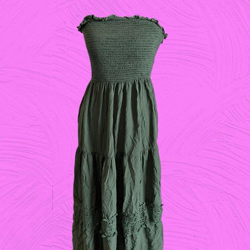Cupshe olive green maxi dress